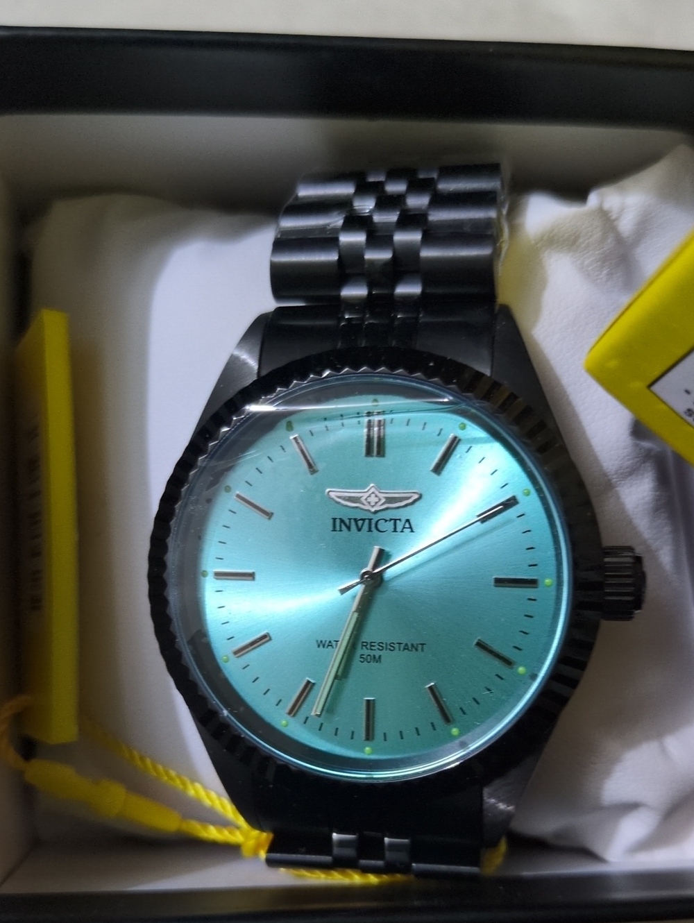 Invicta Black With Blue (Tiffany Style Dial New With Tags